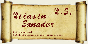 Milašin Sanader vizit kartica